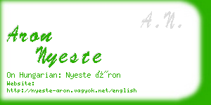 aron nyeste business card